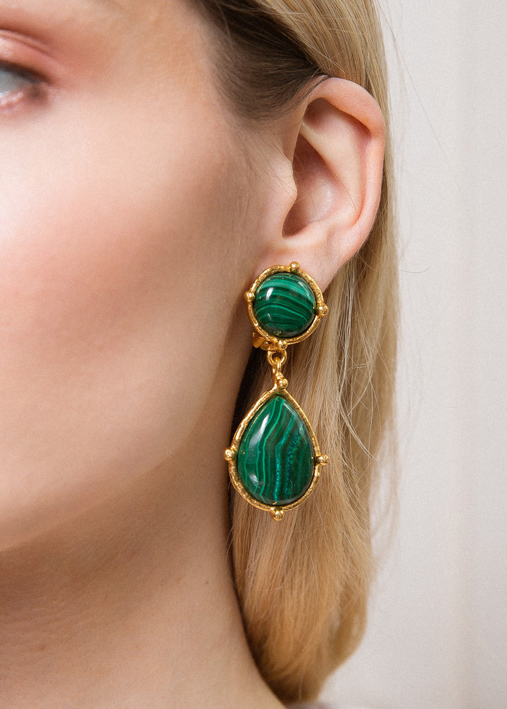 Boucles d'oreilles 2 pierres dots