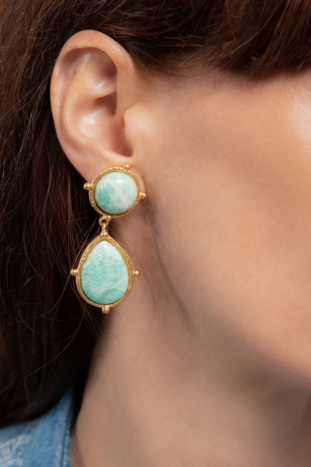 Boucles d'oreilles 2 Pierres Dots