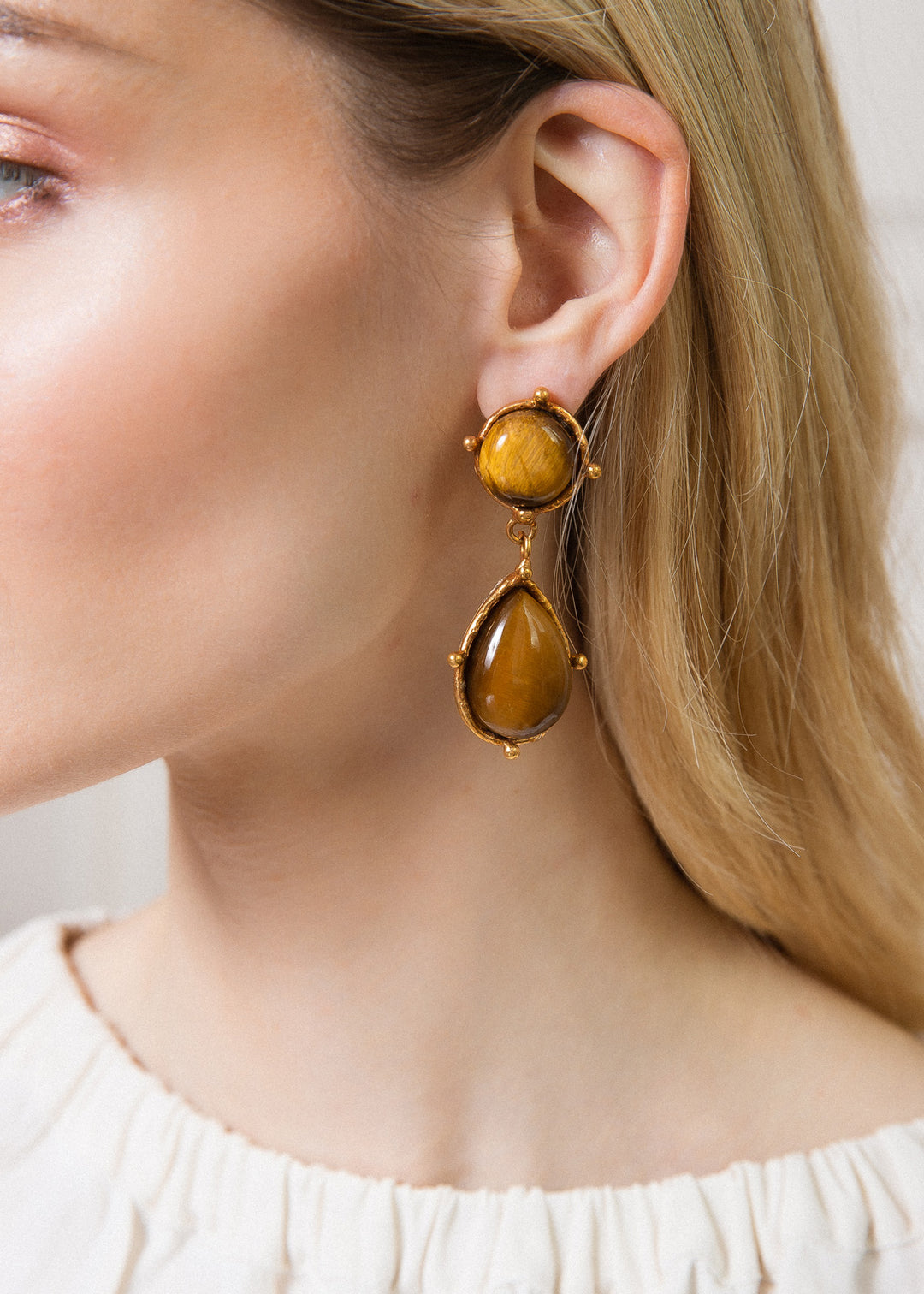 Boucles d'oreilles 2 Pierres Dots
