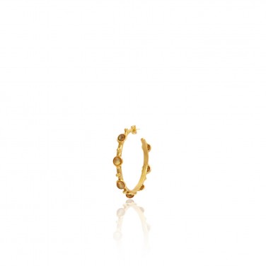 Shop Sylvia Toledano Petite Candy 22K Goldplated & Multi-Stone Creole Hoop  Earrings