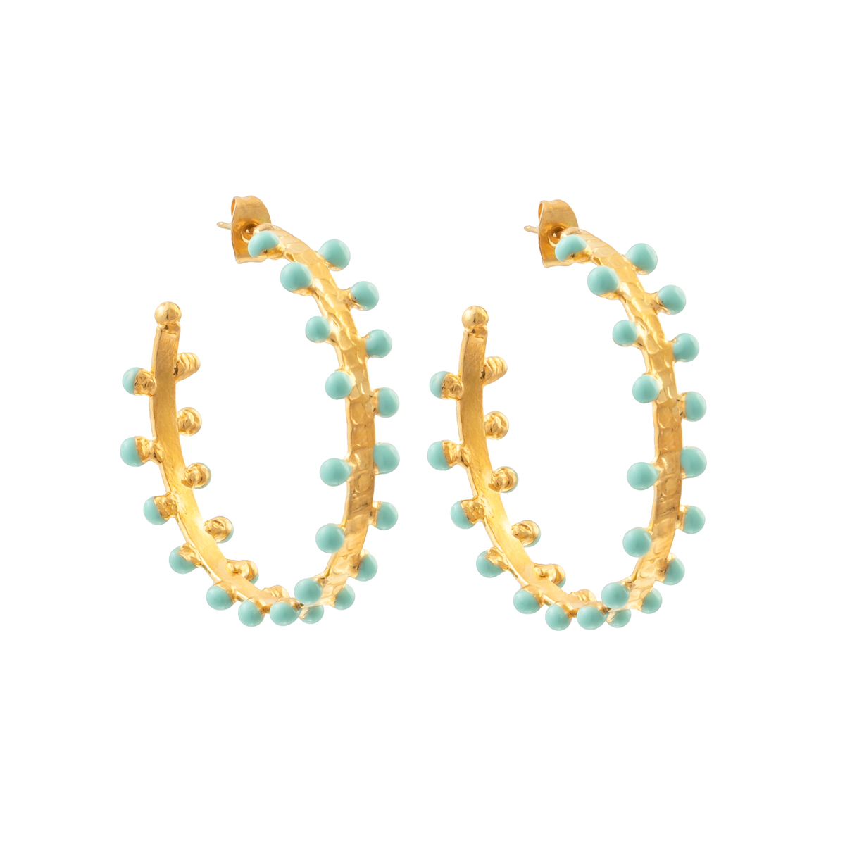 Sylvia Toledano Extra Large Creole Hoop Earrings (22k Gold Plated)